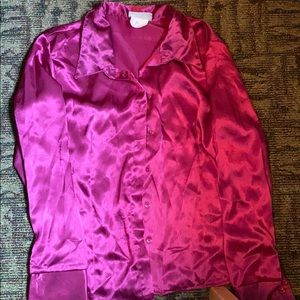 Pink silk long sleeve